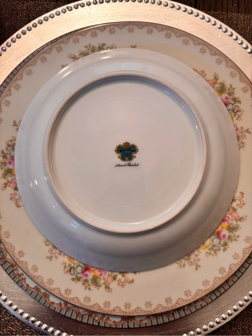 Vintage Meito China Hand Painted Floral Bowls – Set of 4 – 7.5”